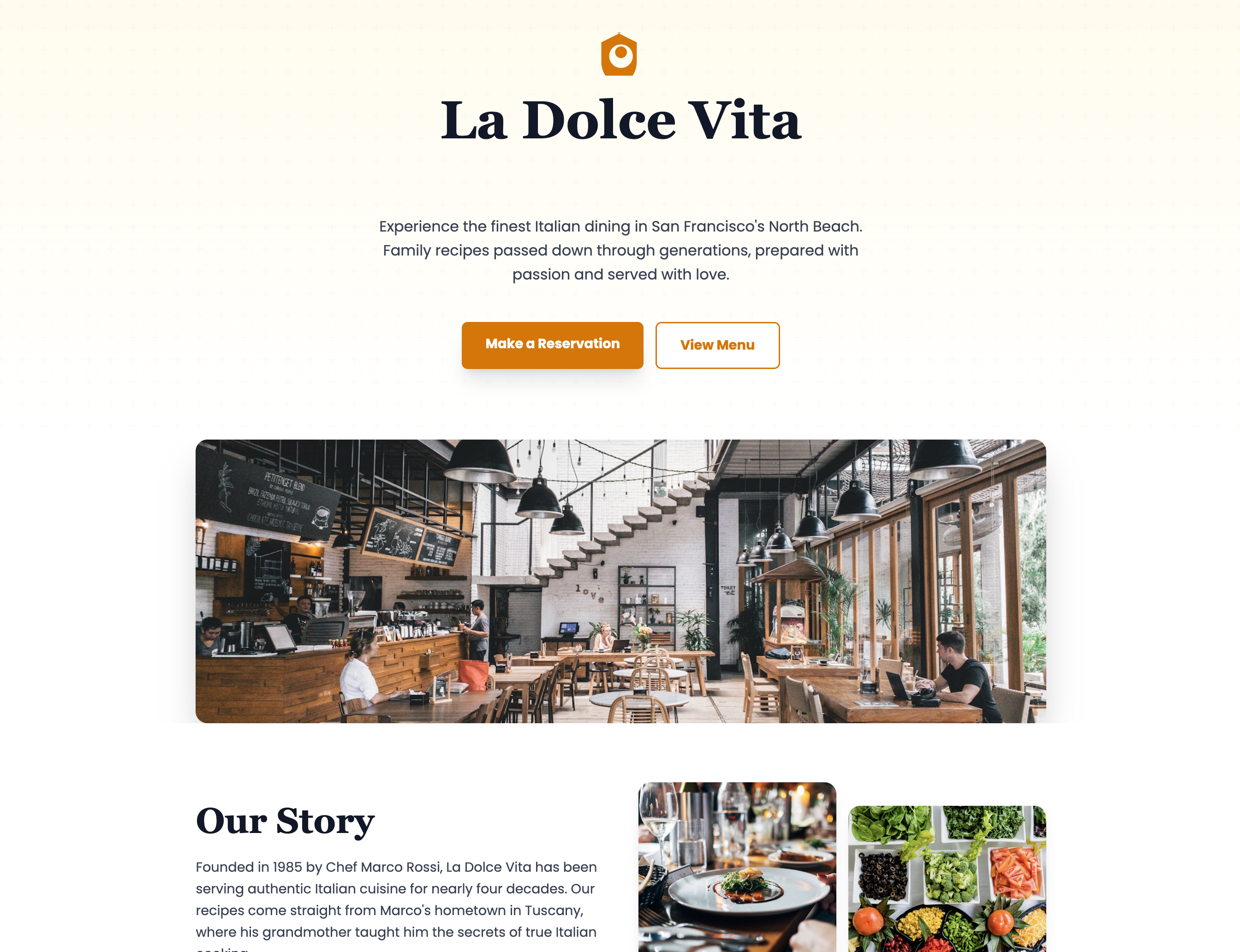 Restaurant Landing Page Template