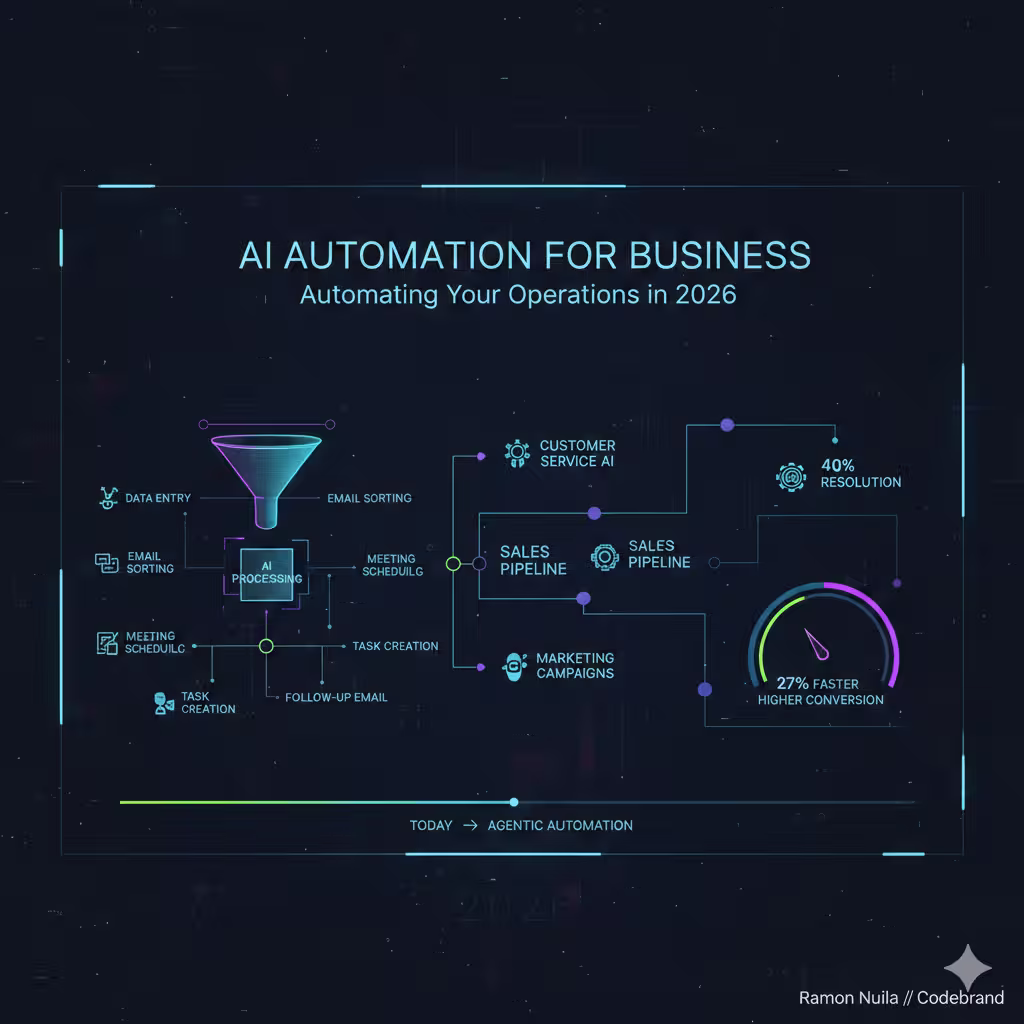 AI automation dashboard showing automated business workflows