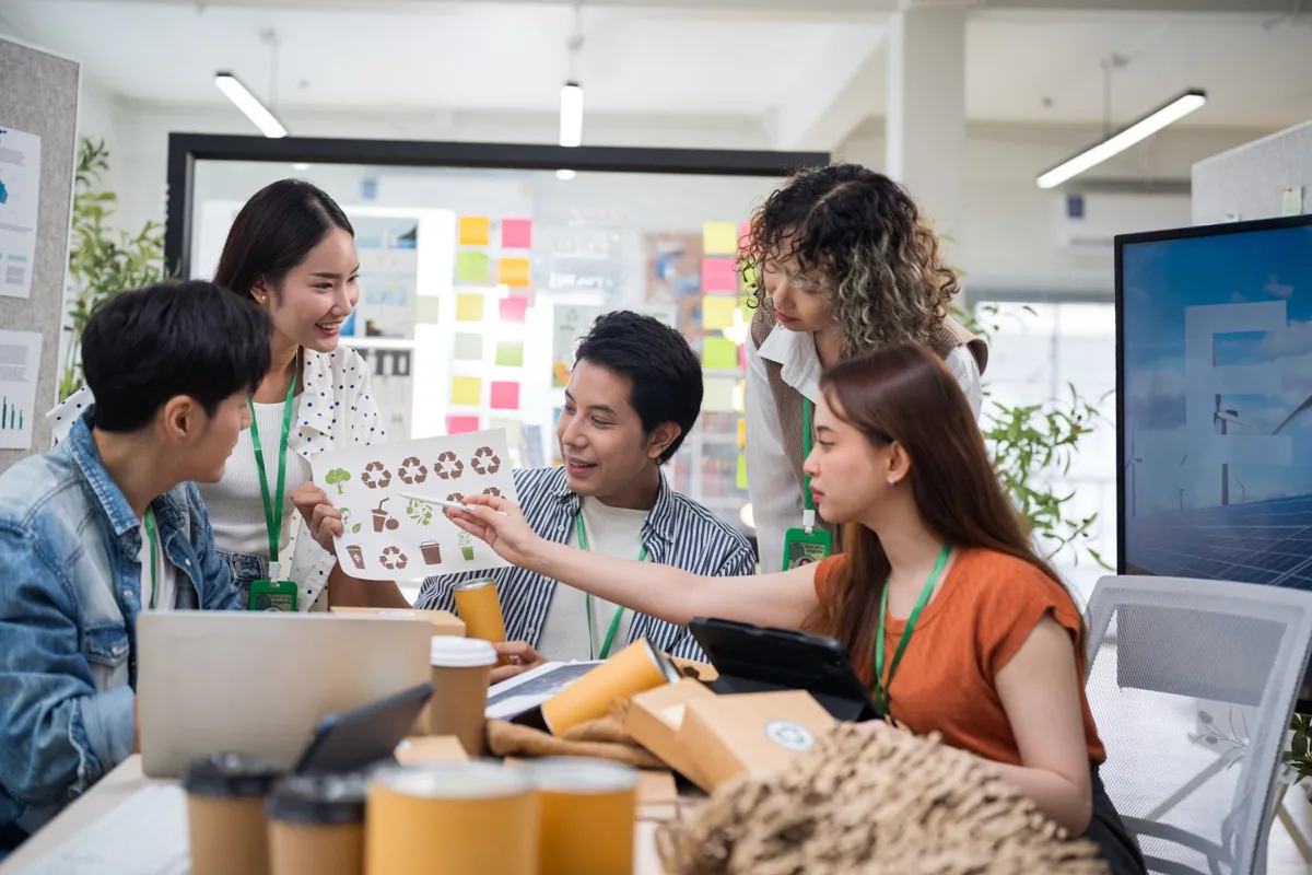 Custom software development team planning business solution