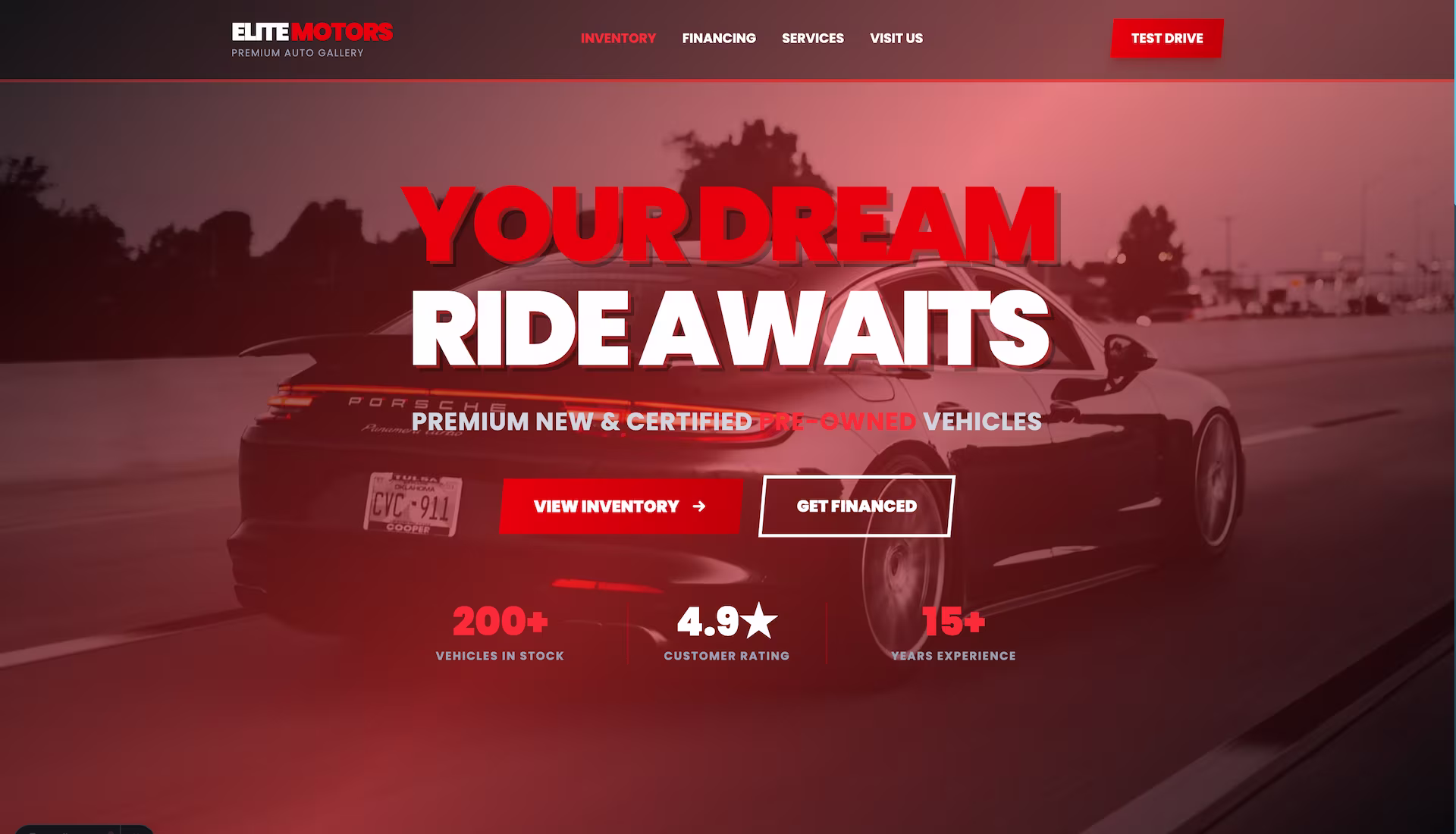 Automotive Industry Landing Page Template
