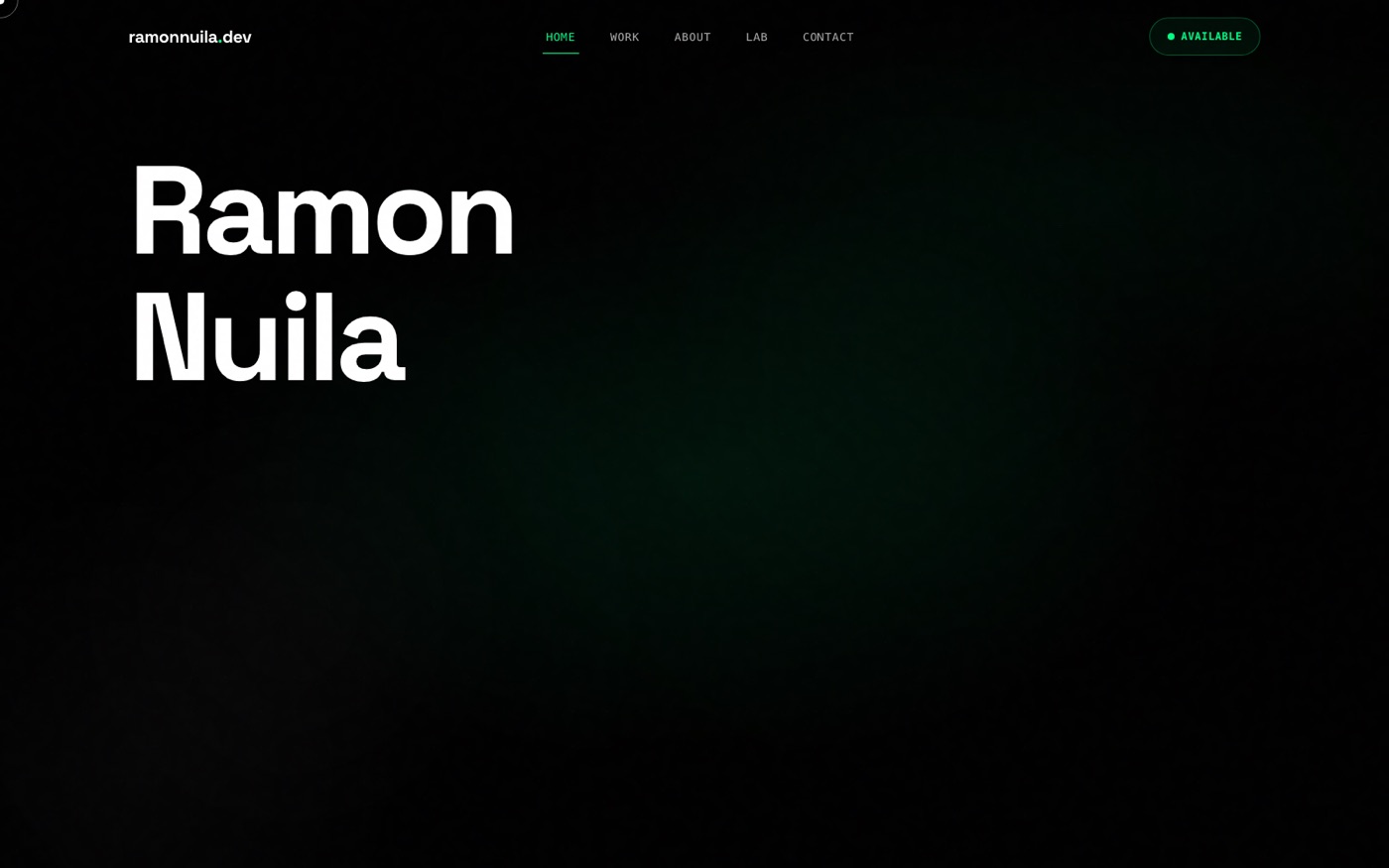 ramonnuila.dev — A Dynamic Developer Portfolio at 100/100